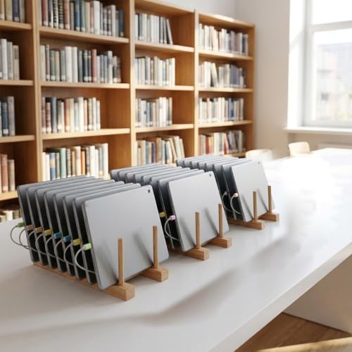3Pack Multi Device Laptop Charging Station Classroom Organizer Storage Rack