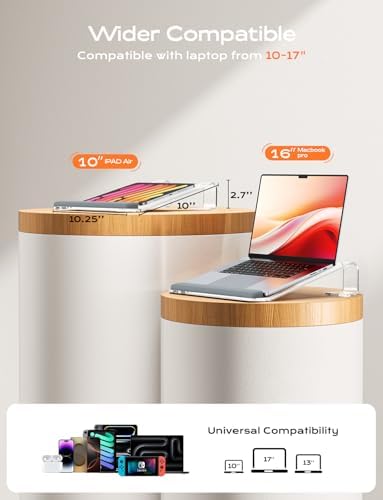 LOXP Acrylic Laptop Stand for Desk, Laptop Stand with Wrist Support