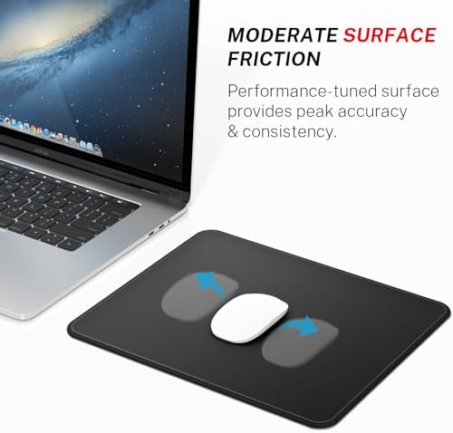 MROCO Essential Gaming Mouse Pad, 40% Expanded Size, 12.6 x 10.8 in, Black