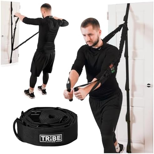 Door Anchor Strap for Resistance Bands with 5 Loops and Metal D-Rings