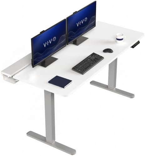 VIVO White 60 x 30 in Standing Desk, DESK-KIT-1G6-P3W