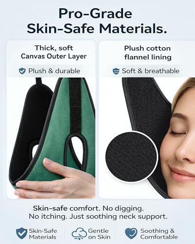 Upgraded Over-the-Door Cervical Neck Traction Device – Portable Adjustable Neck Stretcher for Neck Pain Relief, Spine Alignment & Posture Correction, Home Physical Therapy Kit, 330 lbs Support(Green)