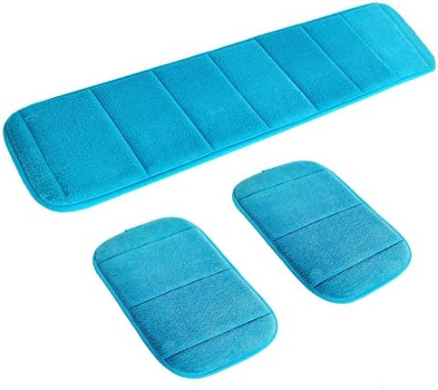 2 Sets Ergonomic Computer Elbow Wrist Pad, AUHOKY Long & Short Size Combination Keyboard Wrist Rest Elbow Support Mat for Office Desktop Working Gaming - Memory Foam Relieve Elbow Pain (Blue)