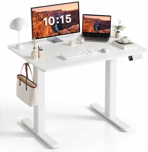 Claiks 40 x 24 Inch Super White Electric Standing Desk