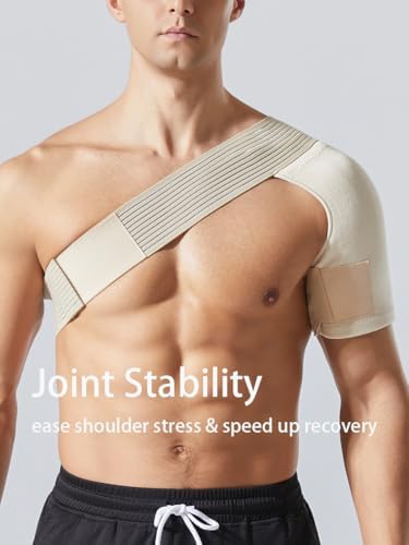Shoulder Brace for Men & Women – Shoulder Compression Sleeve for Rotator Cuff Injuries, Frozen Shoulder & Tendonitis – Breathable Shoulder Support for Sports & Recovery – Fits Left or Right Arm (M/L)