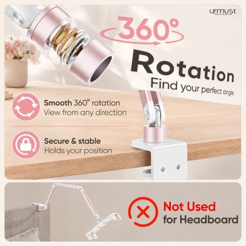 Urmust Portable Monitor Stand up to 18.5", iPad Stand for Desk, Pink