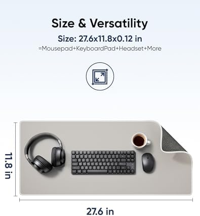 Reniteco Waterproof Large Office & Gaming Mouse Pad, 27.6" x 11.8" x 0.12"