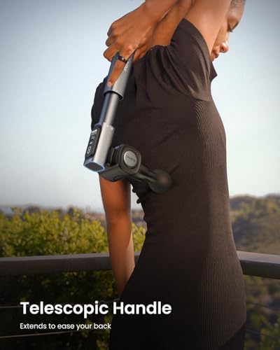 RENPHO Foldable 2-in-1 Massage Gun with Extendable Handle, 0-90° Angle