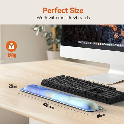 TECKNET Wrist Rest for Computer Keyboard Ergonomic, 1 in Thick, 17x3.3 in
