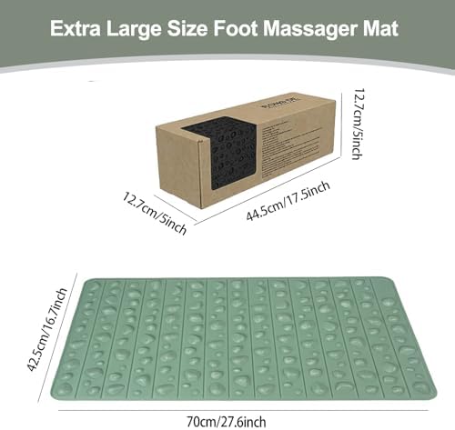 Portable Feet Acupressure Mat, Foldable Foot Massager Mat, Pressure Point Massage Pad, Anti Fatigue Office Standing Desk Stand up Pad, Relieve Foot Pain (27.6"x16.7")