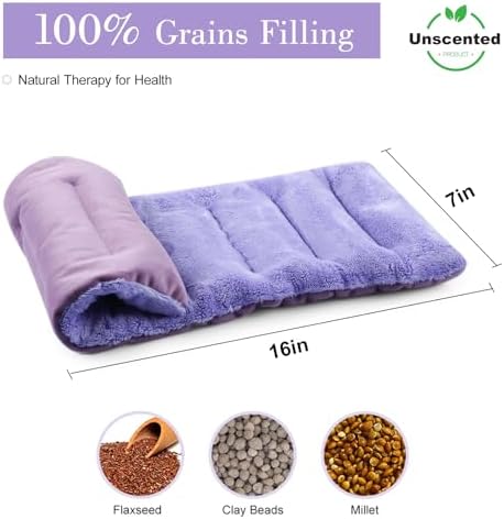SuzziPad Microwave Heating Pad for Muscle Soreness Fatigue, 7"X16", Purple