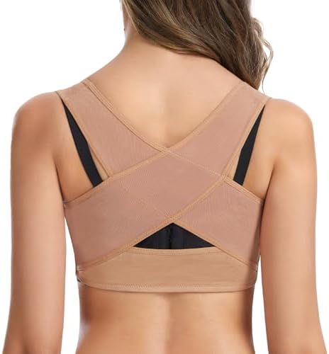 QWD Sleeveless Posture Corrector for Women Back Support Chest Brace Up Bras