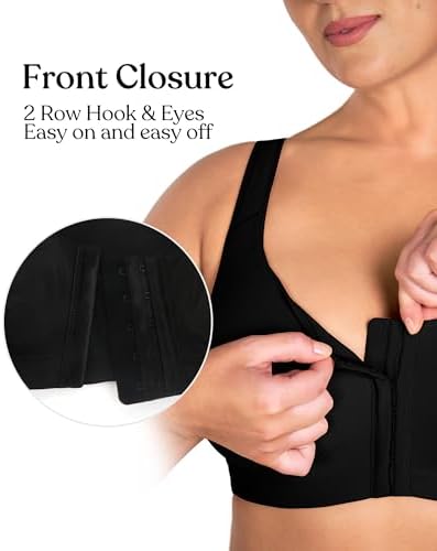 HSIA Posture Bras for Women Front Closure No Underwire Back Support Bra