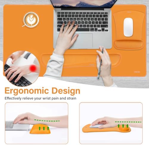 MOSISO Keyboard Mouse Pad Set, Large Gaming Mousepad&Keyboard Wrist Rest