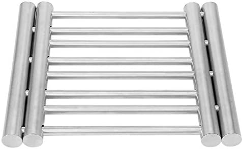 Stainless Steel Trivets, Rectangular Trivets Heat Resistants Pot Trivets Retractable Hot Pan Stand Multi-Purpose Food Placemat Holder Table Mat Kitchen Trivets for Hot Dishes