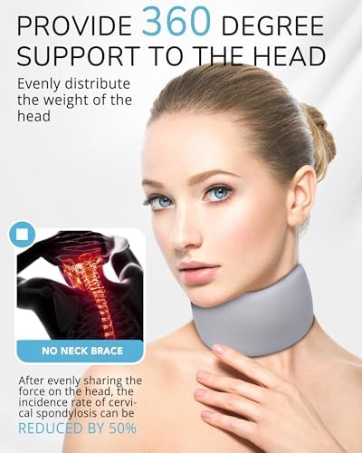 Memory Foam Neck Brace - Soft Washable Breathable Ice Silk Cervical Collar for Pain Relief & Posture Correction - Ideal for Travel, Office worker& Rehabilitation users of neck diseases