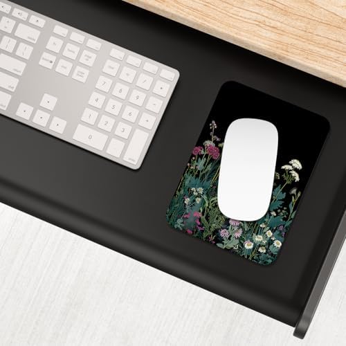 Small Mouse Pad, Mini Mouse Pad 6 x 8 Inch, Thick Rubber Waterproof Mouse Mat, Cute Mousepad for Women Men Wireless Mouse Laptops Home Office, Blooming Flowers