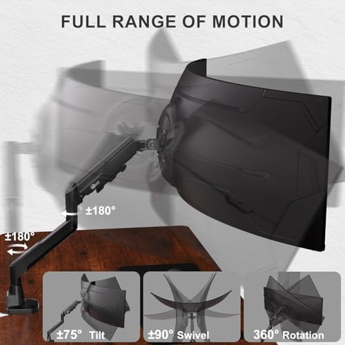 WALI Ultrawide Single Monitor Arm for 17-49 inch Curved Screen, up to 33lbs