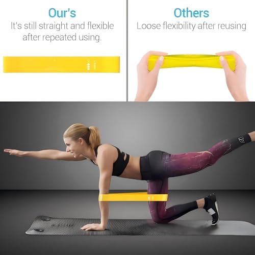 Resistance Bands for Working Out 6 Pack Resistance Bands for Arms,Elastic Pilates Flexbands for Physical Therapy Yoga, Stretch Exercice Loop Bands for Booty Legs