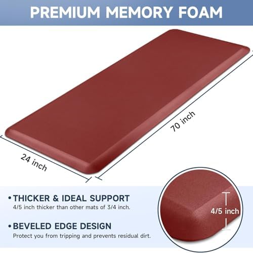 4/5 Inch Thick Kitchen Mats for Floor, StepRite Kitchen Rug for Standing
