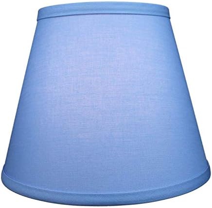 FenchelShades.com Lampshade 6" Top x 10" Bottom x 8" Slant Height With Spider Attachment 0.4 Inch Diameter for Lamps With a Harp (Periwinkle)