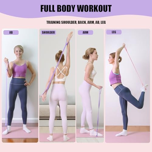 Figure 8 Resistance Bands with Handles,Silicone Exercise Band Set