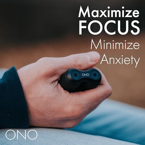 ONO Roller - Handheld Fidget Toy for Adults | Help Relieve Stress, Anxiety, Tension | Promotes Focus, Clarity | Compact, Portable Design (Black, Full Size - ABS Plastic)