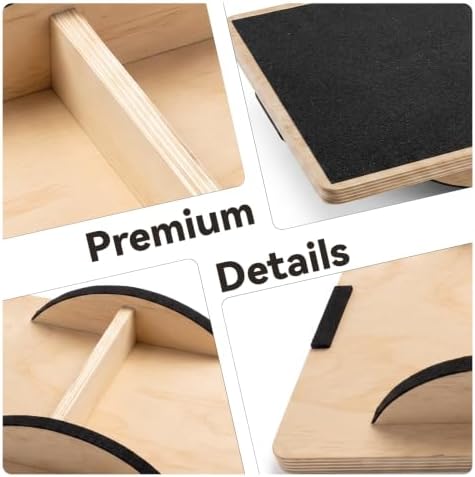 Balance Board, Wobble Board for Adults - Anti-Slip 350LBS Wooden Rocker Board for Core Strength, Stability Training, Standing Desk Exercise, Coordination & Home Gym Workout