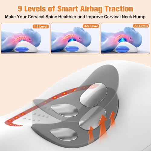 3-in 1 Heated Neck Stretcher with Airbag Traction & Vibration