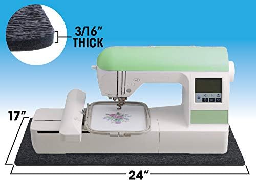 Stay-in-Place Machine Mat - 17" x 24" - Calms Vibration and Dampens Noise
