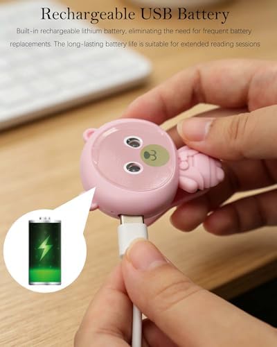 Cartoon Bear Posture Reminder Clip,Smart Sitting Posture Alert for Reading and Writing, Writing Distance Alert, Anti-Slouch Detector, Desk Study Accessory,Pink