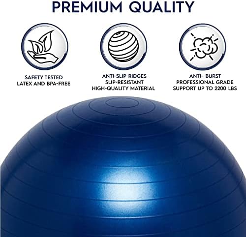 Bouncyband Balance Ball – Create Flexible Seating to Improve Focus at School, Office, or Home with This No-Roll Weighted Ball