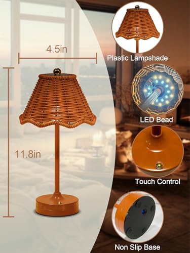 Cordless Table Lamp,LED Rechargeable Small Desk Lamp
