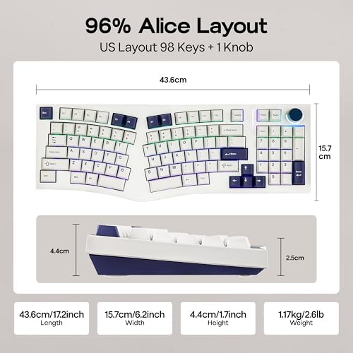 MechLands Feker Alice98 Ergonomic 98 Keys Custom Mechanical Keyboard