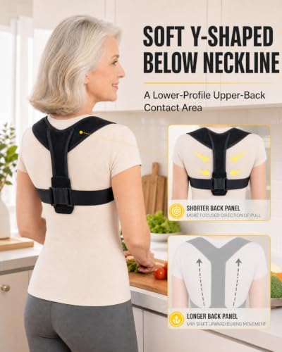Seniors Women's Shoulder Posture Corrector, Upper Back Brace for Home Use