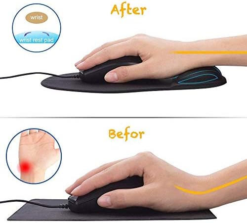 Office Mousepad with Gel Wrist Support - Ergonomic Gaming Desktop Mouse Pad Wrist Rest - Design Gamepad Mat Rubber Base for Laptop Computer -Silicone Non-Slip Special-Textured Surface (07Purple)