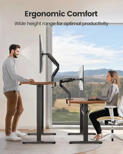 ErGear 17 to 49 inches Single Monitor Mount for Ultrawide Screens,Holds 26.5lbs,Heavy Duty Single Monitor Arm,Single Monitor Stand with Swivel,Tilt,Rotation for Home and Office,VESA 75/100mm