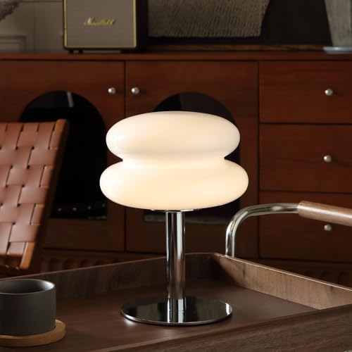 Glivpny Mushroom Lamp Table Lamp, Mid Century Modern Table Lamps(White)