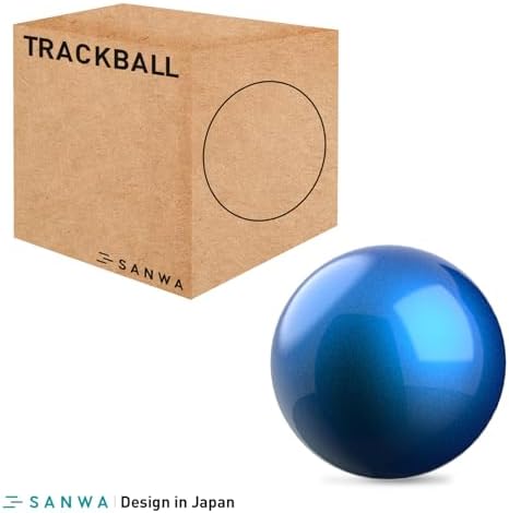 SANWA Trackball 34mm/1.34in, Replacement Ball for Logitech m575, m570, MX Ergo, Kensington, and Other Compatible Trackball Mouse, Glossy Blue