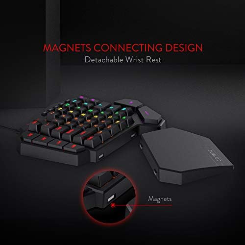 Redragon K585 Wired One-Handed RGB Gaming Keypad, Tactical 42-Key Layout