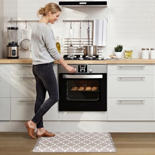 WISELIFE Anti Fatigue Mats for Kitchen Floor, 22" x 36", 4/5 Inch, Khaki