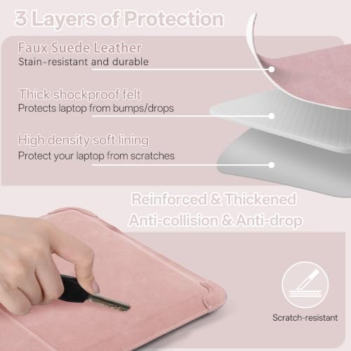 13-14 inch Laptop Sleeve Case with Stand for MacBook Air 13/Pro 14
