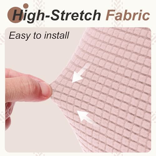 PATIKIL 1 Set Office Chair Cover, Desk Chair Cover Stretchable Universal Computer Seat Slipcover Large with Armrest Covers Zipper for Rolling Office Chairs Home Desk Seat, Pink