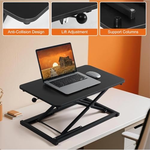 Standing Desk Converter Height Adjustable Keyboard Riser Black 23.6 Inch