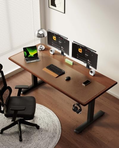 YSAGi Leather Desk Protector, Office Mat, Large Mouse Mat, Non-Slip PU Leather Blotter, Laptop Desk Mat, Waterproof Writing Pad for Office and Home(Shiny Bronze, 63" x 17.2")
