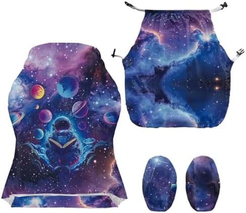 Gaming Chair Seat Cover Spaceman Galaxy Stretch Removable Washable Computer Reclining Gaming Chair Protector Slipcovers with Armrest Cover