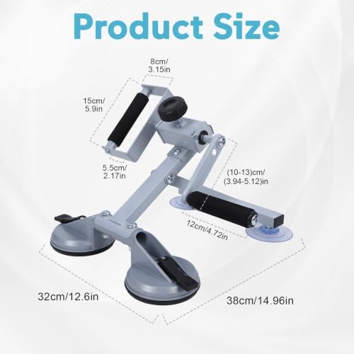 Arm Bike for Physical Therapy Table Top, Adjustable Resistance Hand Cycle Exerciser with Strong Suction Base, Portable Upper Body Pedal Trainer for Seniors, Home and Office Use