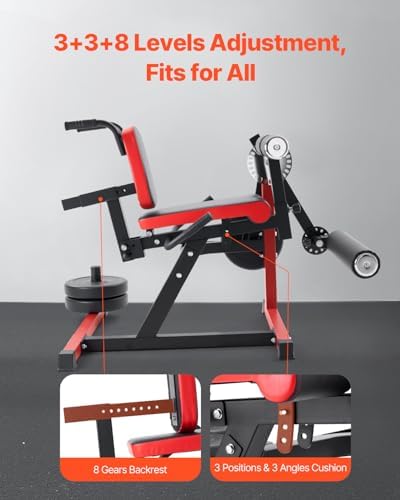 VEVOR Leg Press Machine, 700/550/440 LBS Capacity Lower Body Special Leg Machines, Adjustable Leg Strength Workout for High-Intensity Presses, Home Gym Workout Training Weight Equipment