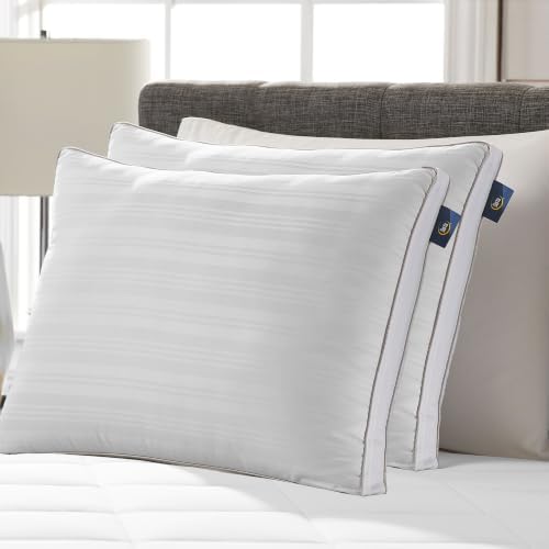 Serta Down Illusion Ultra Support Cotton Pillows, King (2 Pack)