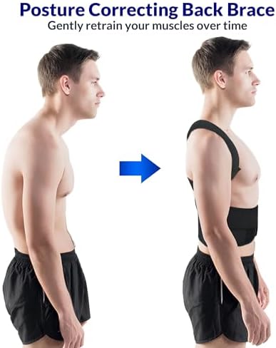 The Natural Posture Posture Corrector for Men and Women - Lumbar Back Brace and Shoulder Straightener - Helps Provide Lower Back Support and Relief - Adjustable, Comfortable and Easy to Wear
